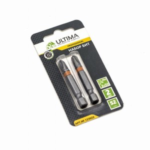 Набор бит Ultima, PH3*50, сталь S2, профессиональные, комплект - 2 шт.