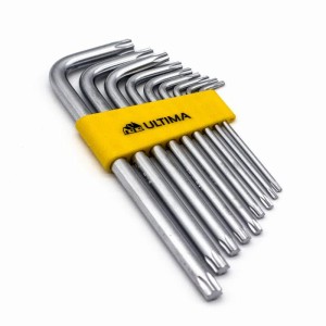 Набор ключей Torx Ultima, 9 шт в наборе, CRV, T10-T50, удлиненные