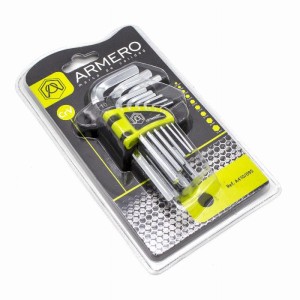 Armero набор шестигранных ключей, 9 шт, CRV, короткие