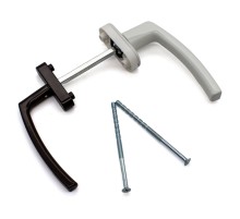 Балконный гарнитур асимметричный FORWIN BHS 01, белый RAL 9016 / коричневый RAL 8019