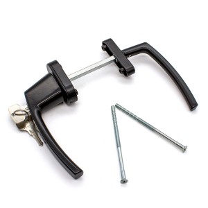 Балконный гарнитур асимметричный с ключом FORWIN BHS 02, черный RAL 9005