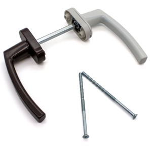 Балконный гарнитур симметричный FORWIN BHS 04, белый RAL 9016 / коричневый RAL 8019