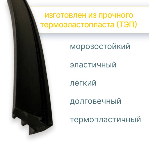Бухта уплотнителя для алюминиевых конструкций кпу 208 (200 метров)