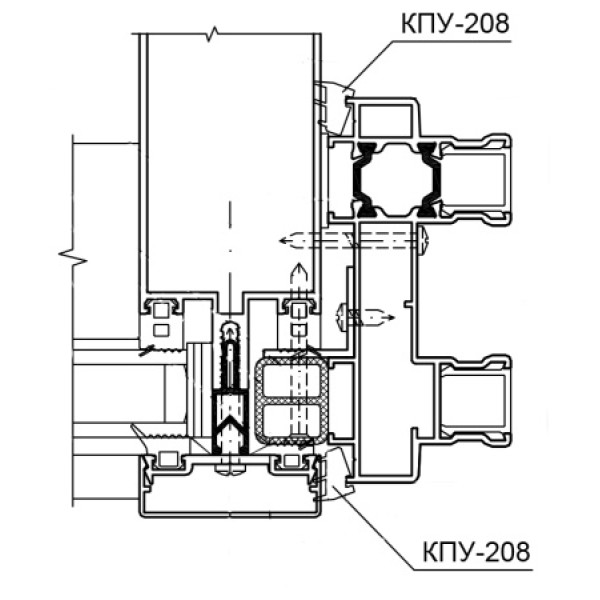 Бухта уплотнителя для алюминиевых конструкций кпу 208 (200 метров)