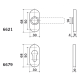 Комплект ручек Pure 8100 / 6621 / 6679, 38–56 мм, 8 мм, нержавеющая сталь 8030093 DORMA (dormakaba)