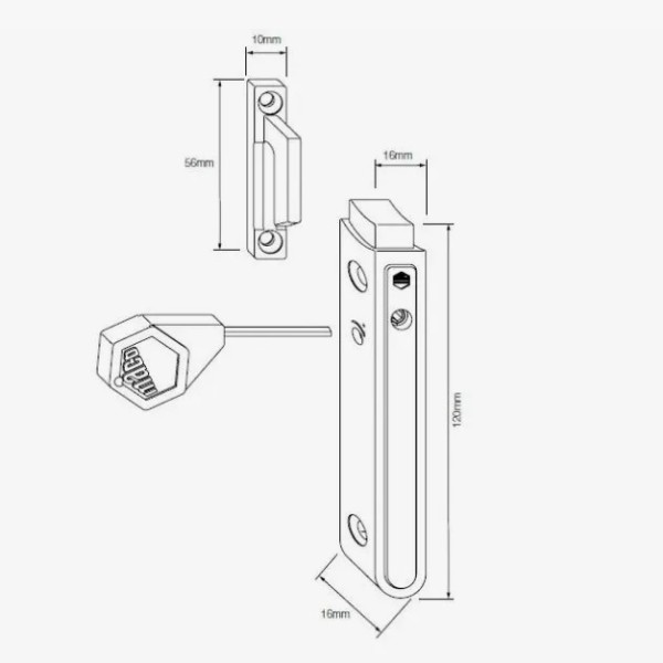 Ограничитель открывания Multi-Vent белый (детский замок)