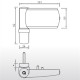 Петля дверная greenteQ TB 100.ZD.K, 13.5-16.5/101, 100 кг, белая