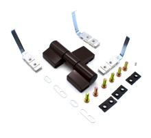 Петля дверная Windoorpro с подшипником коричневая трёхсекционная RAL8017