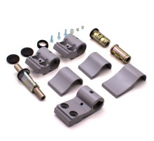 Петля тройная универсальная серая RAL9006 LOIRA + 67мм