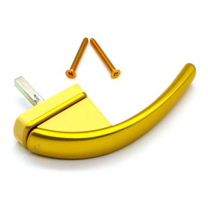 Ручка оконная Roto Swing латунь матовая штифт 37 мм, R031 + 2 винта 5x45