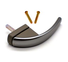 Ручка оконная Roto Swing титан штифт 37 мм, R01.3 + 2 винта 5x45