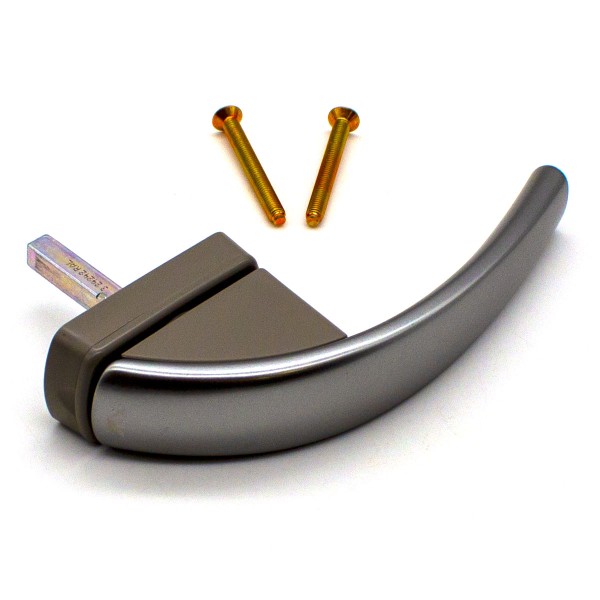 Ручка оконная Roto Swing титан штифт 37 мм, R01.3 + 2 винта 5x45
