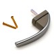 Ручка оконная Roto Swing титан штифт 37 мм, R01.3 + 2 винта 5x45