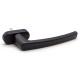 Ручка Roto Line Patio, штифт 35 мм, чёрный янтарь матовый, (R06.2М), 160 мм, с логотипом, без винтов