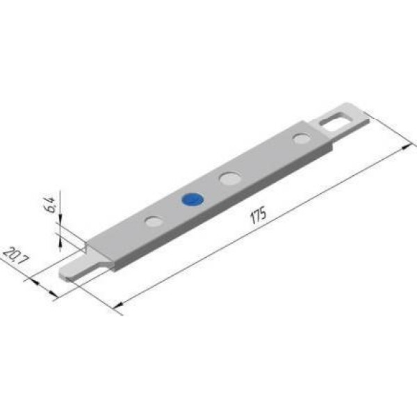 Шпингалет ШПА 177/128 RAL9016 белый