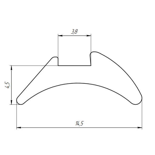 Уплотнитель для алюминиевых конструкций FRK 11 EPDM