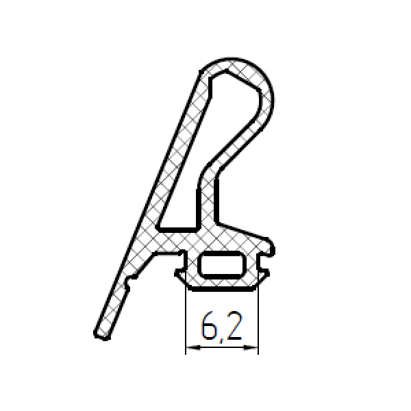 Уплотнитель для алюминиевых конструкций FRK 27 EPDM