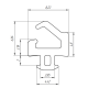 Уплотнитель для алюминиевых конструкций FRK 30 EPDM