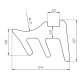 Уплотнитель для алюминиевых конструкций FRK 39 EPDM