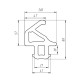 Уплотнитель для алюминиевых конструкций притворный FRK 98 EPDM