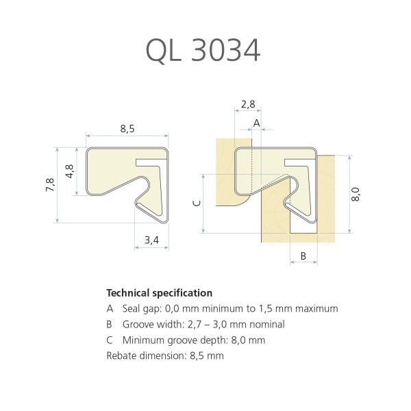 Уплотнитель оконный Schlegel Q-Lon QL 3034 коричневый
