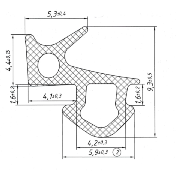 Уплотнитель стекольный для Veka, KBE СТП-1603