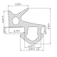 Уплотнитель стекольный для Veka, KBE СТП-1603